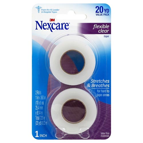 Image for Nexcare Tape, Flexible, Clear, Value Pack,2ea from Parkway Pharmacy