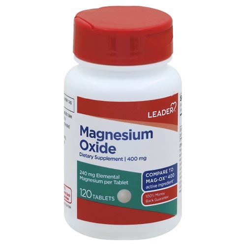 Image for Leader Magnesium Oxide, 400 mg, Tablets,120ea from Parkway Pharmacy