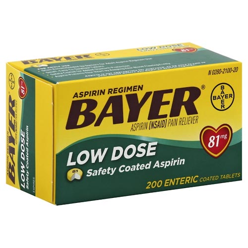 Image for Bayer Aspirin, Low Dose, 81 mg, Enteric Coated Tablets,200ea from Parkway Pharmacy