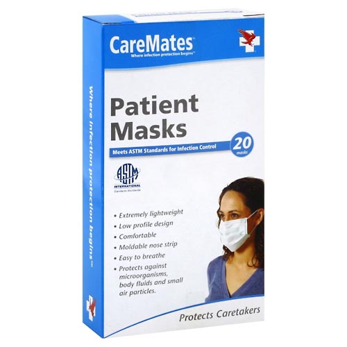 Image for CareMates Masks, Patient,20ea from Parkway Pharmacy